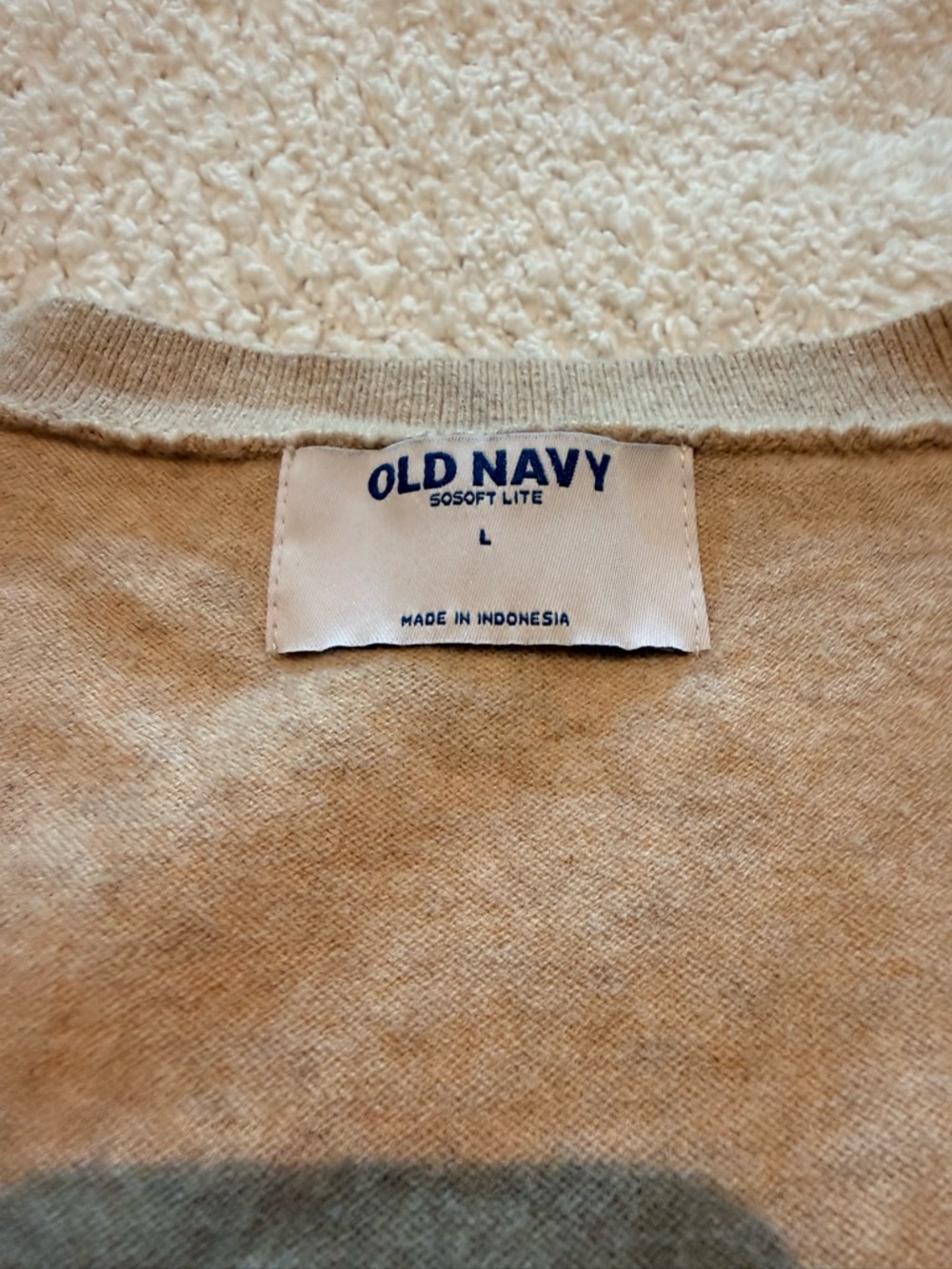 Old Navy Soft-Lite Crewneck Sweater in Beige Heather